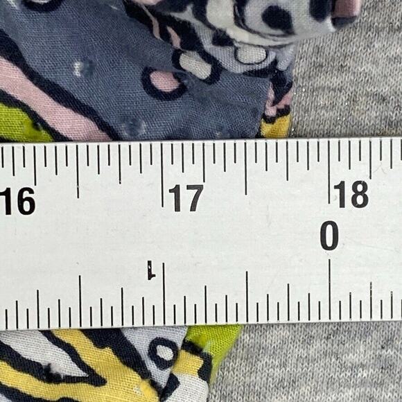 Runway by Cherokee Scrub Top Womens XS Gray Yellow Butterfly Fitted Healthcare - Picture 10 of 12